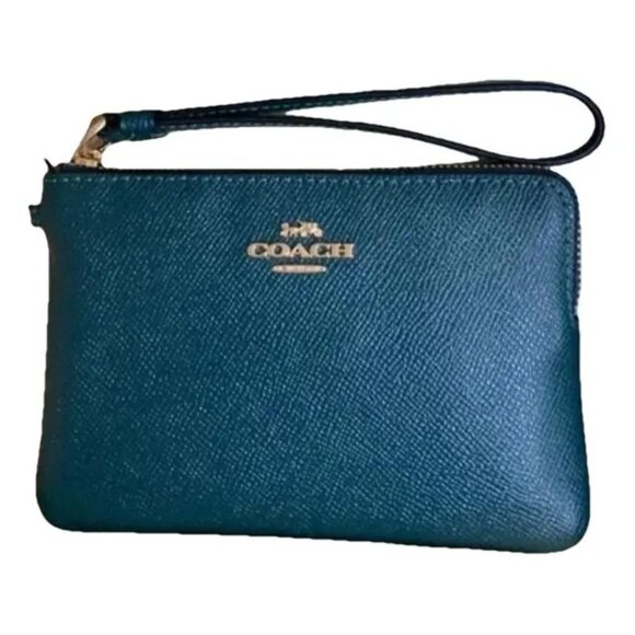 Coach Teal Wristlet - Picture 1 of 9